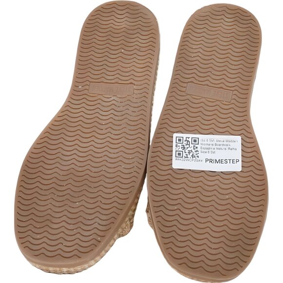 Steve Madden Boardwalk Espadrille Slide Sandals Natural Raffia Women's US 6.5M - Picture 6 of 6